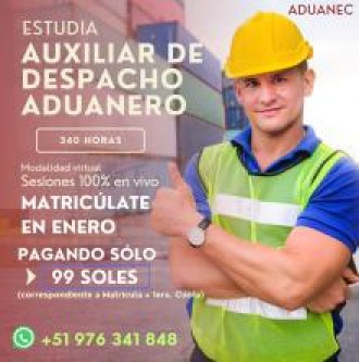 ESTUDIA AUXILIAR DE DESPACHO ADUANERO 99 SOLES